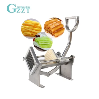 

GZZT Potato Cutter French Fry Cutting Chips Vegetable Cutting With 3 Blades Potato Slicer Stainless Steel Manual kitchen Tool