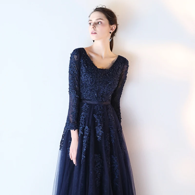 Günstig Aswomoye Hohe Qualität Abendkleid Lange Elegante Günstige Party Kleider A linie Prom Kleid für Studenten Appliques robe de soiree