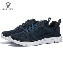 Marca Malha Sapatos Casuais Homens Primavera Sapatilhas dos homens Respiráveis Leves Sapatos Masculinos Andando Calçado Preto Plus Size 48 49 50
