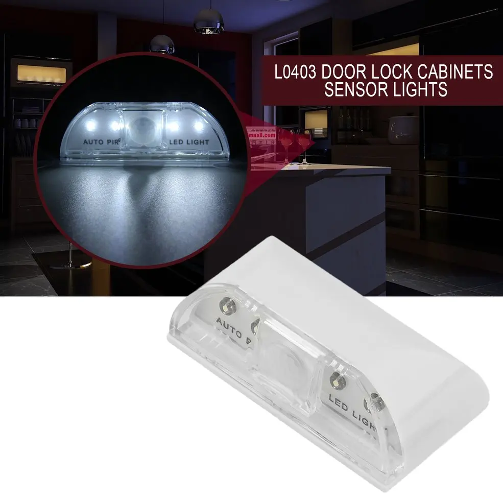 

10 pcs Indoor PIR Wireless Auto Sensor Motion Detector Keyhole 4LED Light lamp