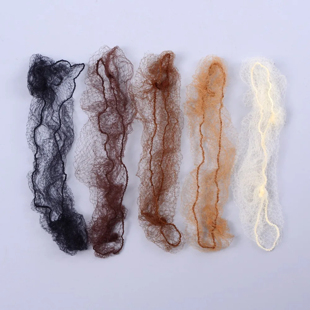 100PCS Top quality nylon hair net star dance recital Buns / Hair Extension Weaving cap brown hairnets Free shipping