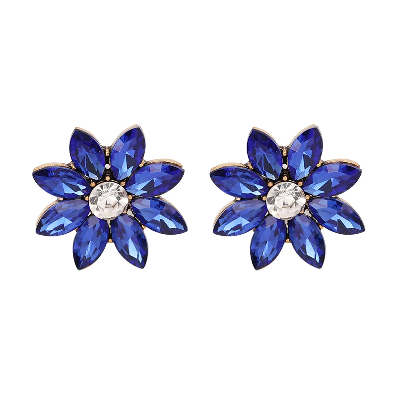AOTEMAN модные серьги-гвоздики нового дизайна с кристаллами в виде цветов 13 цветов массивные ювелирные изделия для женщин oorbellen