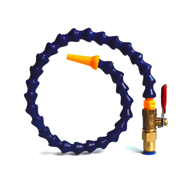CNC Machine Part Flexible Oil Coolant Pipe Hose Blue Orange 500mm Wood Router Aid Toolin