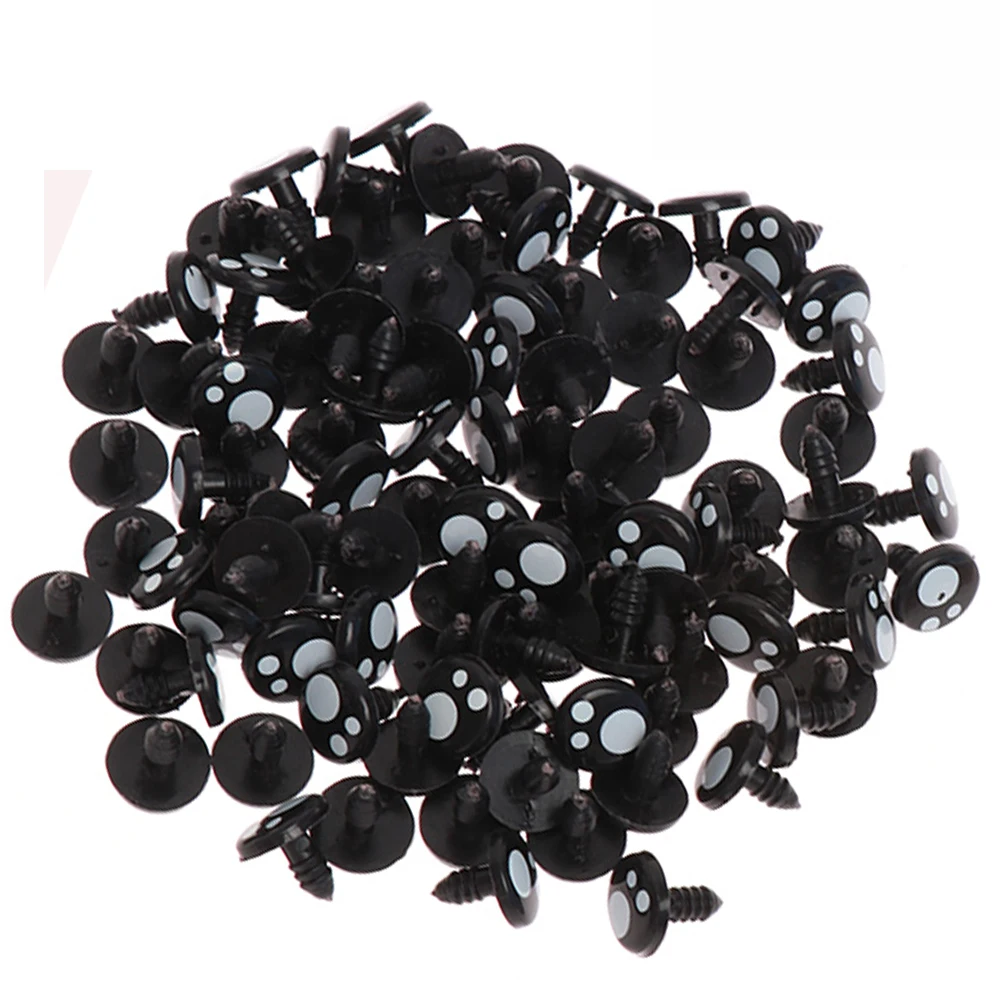 

100Pcs 8/10/12/14/16mm cartoon doll eyes nose for dolls toys For Teddy Bear Eyeballs Stuffed Toys Snap Animal Puppet Dolls Craft