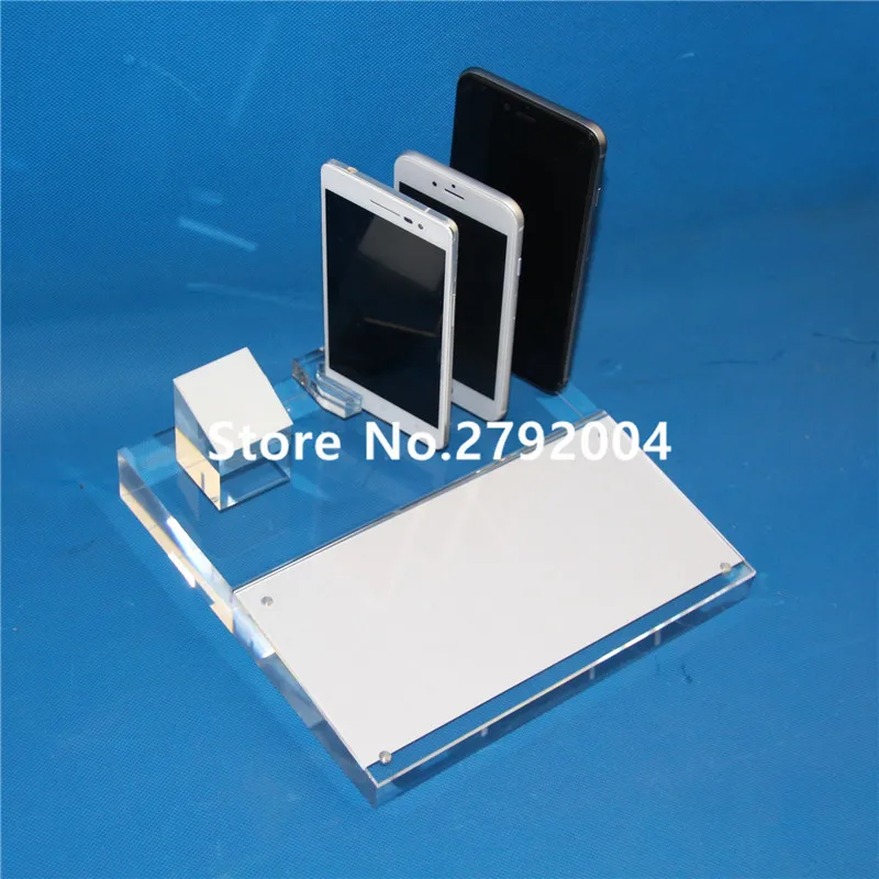

14pcs/lot Mobile phone display Apple crystal display transparent acrylic stent multifunctional experience demonstration 21*21CM