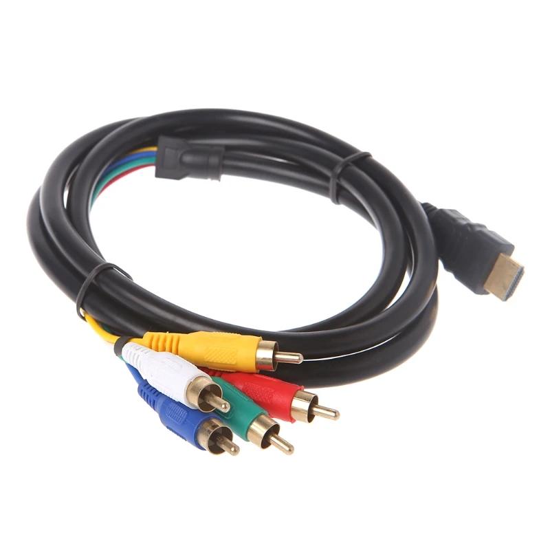 Кабель преобразователь HD TV to 5RCA Аудио Видео Компонент AV проектор HDMI адаптер