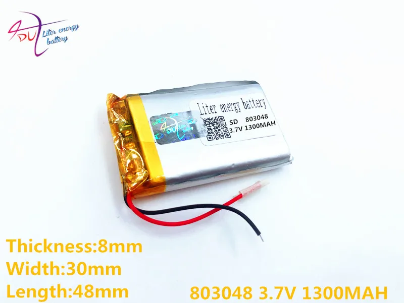 Литровый аккумулятор 3,7 v литий-полимерный 803048 1300mah Gps навигатор игровая звуковая карта