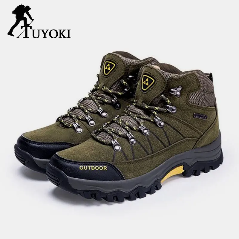 

Tuyoki Daily Cross-Country Plus Size 39-46 Travel Men Hiking Shoes Trekking Sneakers Ankle Boots Men Casual Jogging Trekking
