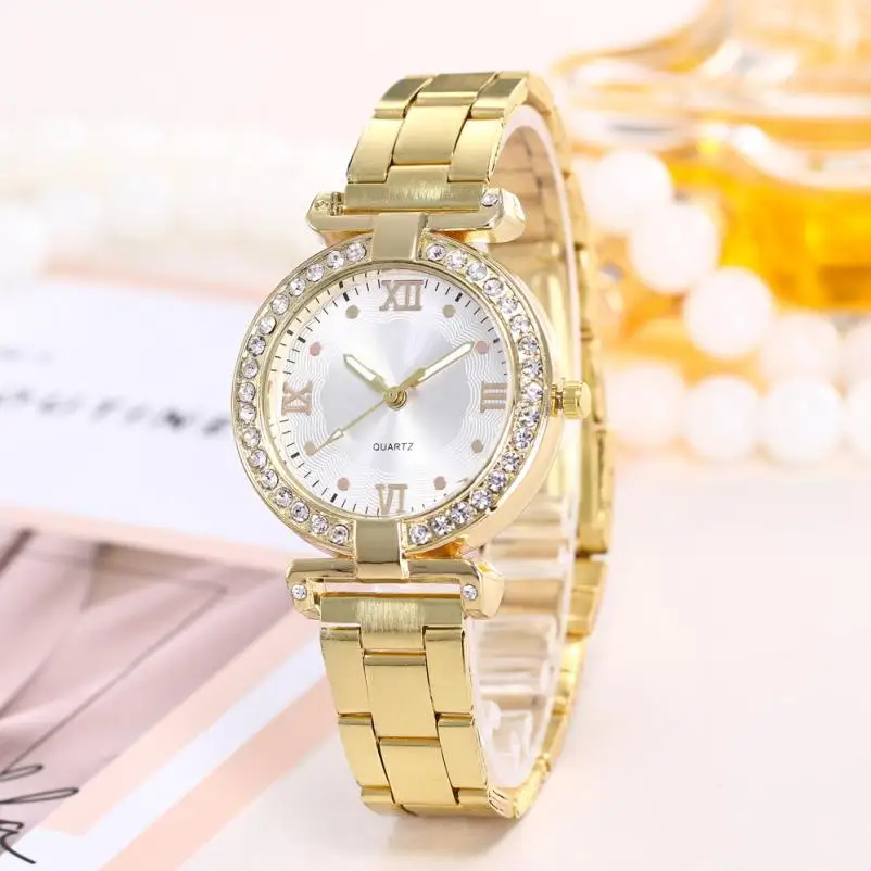 

Quartz Wristwatches Reloj Mujer Luxury Band Stainless Steel Business Woman Watch Rose Gold High Quality Watches 18MAR27