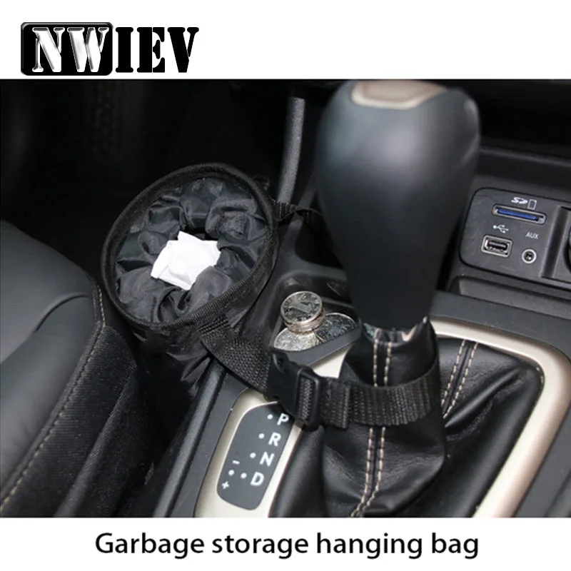 

NWIEV Car Trash Bin Portable Garbage Storage Hanging Bag For Mercedes Benz W203 W204 Citroen c4 c5 c3 Suzuki swift Accessories