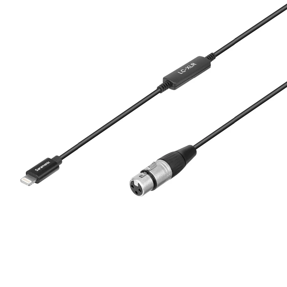 Saramonic LC-XLR 3 Pin XLR(Female) Микрофон для Lightning микрофонный адаптер для iphone 7, iphone 7 plus, iphone X, iphone 8, iP