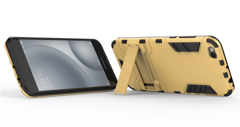 2 in 1 Hard PC + Soft Silicone TPU Rugged Rubber Kickstand Case For Xiaomi Mi5C Matte Armor Shockproof Phone Holder Cover Shell (10)