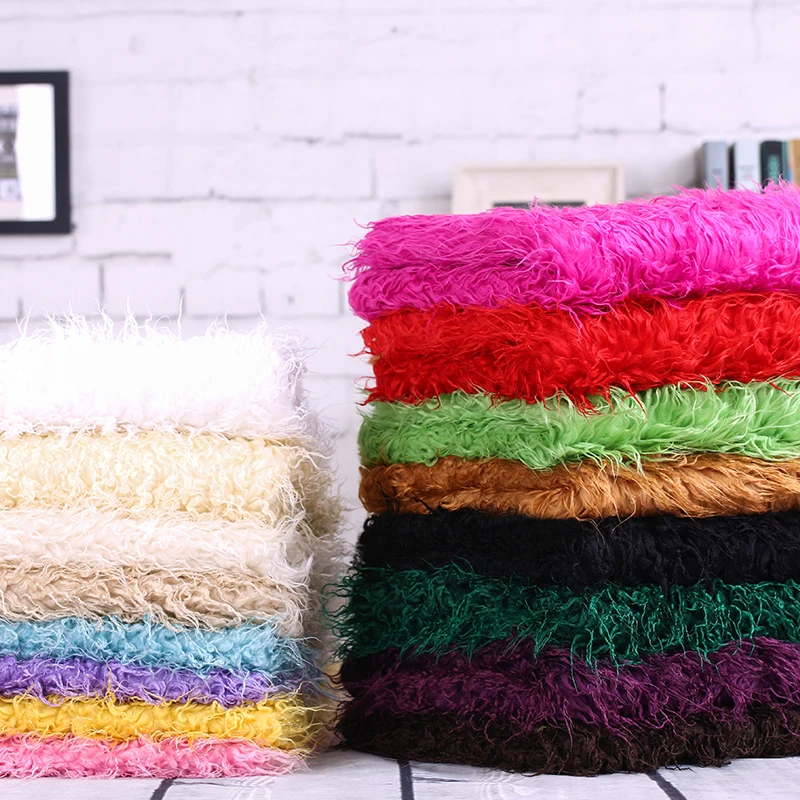 

turnip strip fur faux wool plush blanket fabric 0.5meter quality artificial leather cloth vest curly fur fabric