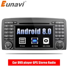 Eunavi Octa Core 2 din Android 8.0 Car DVD player GPS Stereo Radio for Mercedes Benz R Class W251 R280 R300 R320 R350 with wifi