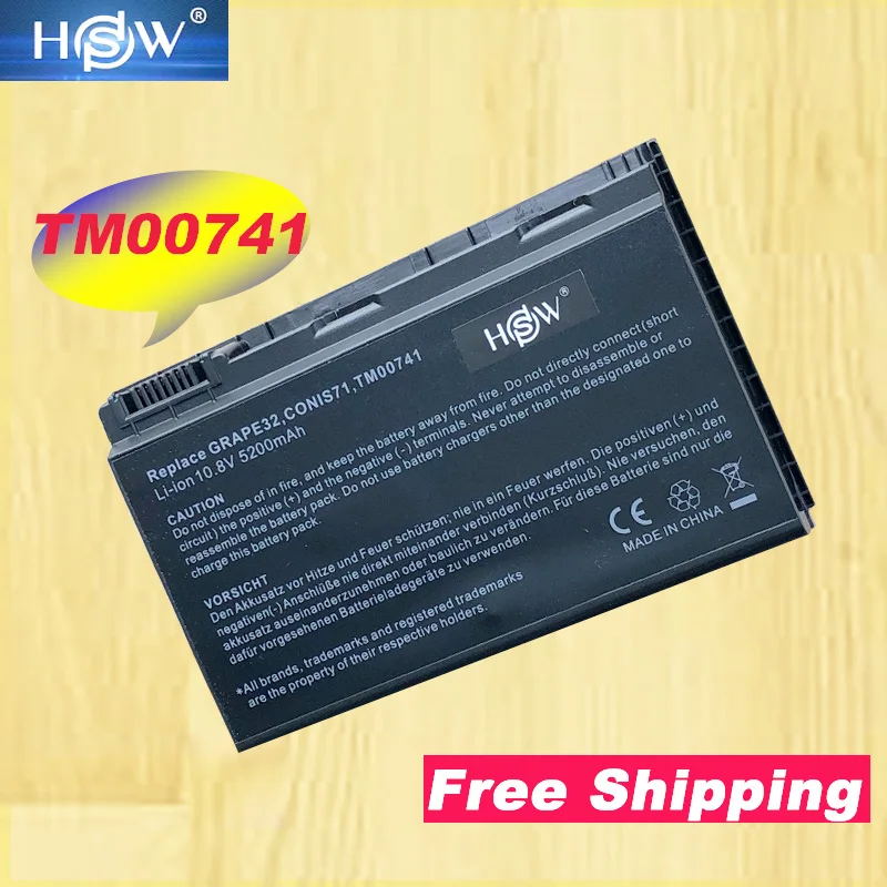 HSW Бесплатная доставка Аккумулятор для ноутбука ACER Extensa 5210 5220 5620 5720 GRAPE34 TM00741 |