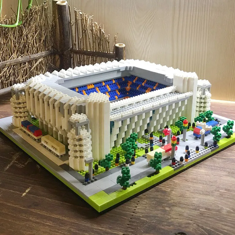 

Diamond NO Compatible legoing architecture World Great Football stadium Field Club Cup nano Micro mini blocks model building set