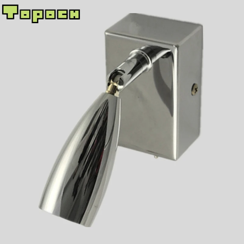 

Topoch Chrome Sconce Lights 2-Pack Built-in Driver 30 Degree Beam LED 3W 200LM Switch On-Off Flexible Lampshade Compact Neat