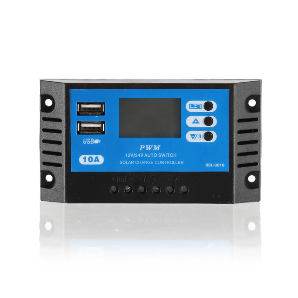 

Solar Power Panel Controller PWM 10A Dual USB Output Mobile Phone Charging HD Display --M25