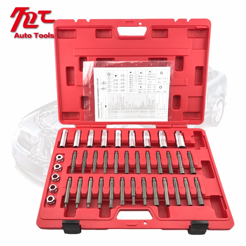 39pcs Turnbuckle Service Kit Universal Shock Absorber Strut Nut Socket