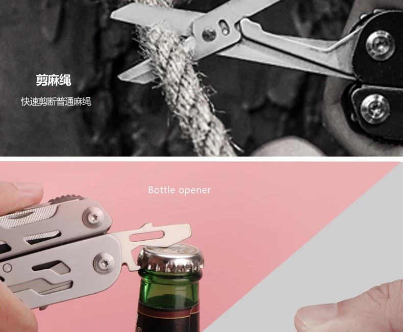 Faca Multitools Alicate Kits EDC Tesoura De