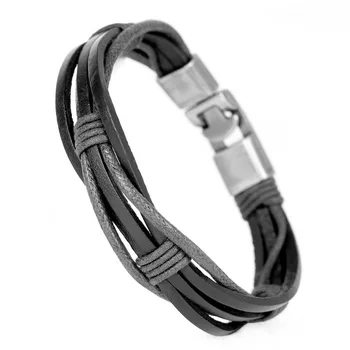 

New Fashion Novelty Diy Weave Leather Bracelets High Quality Sporty Bandage Friendship Men'S Charm Bracelets Jewelry