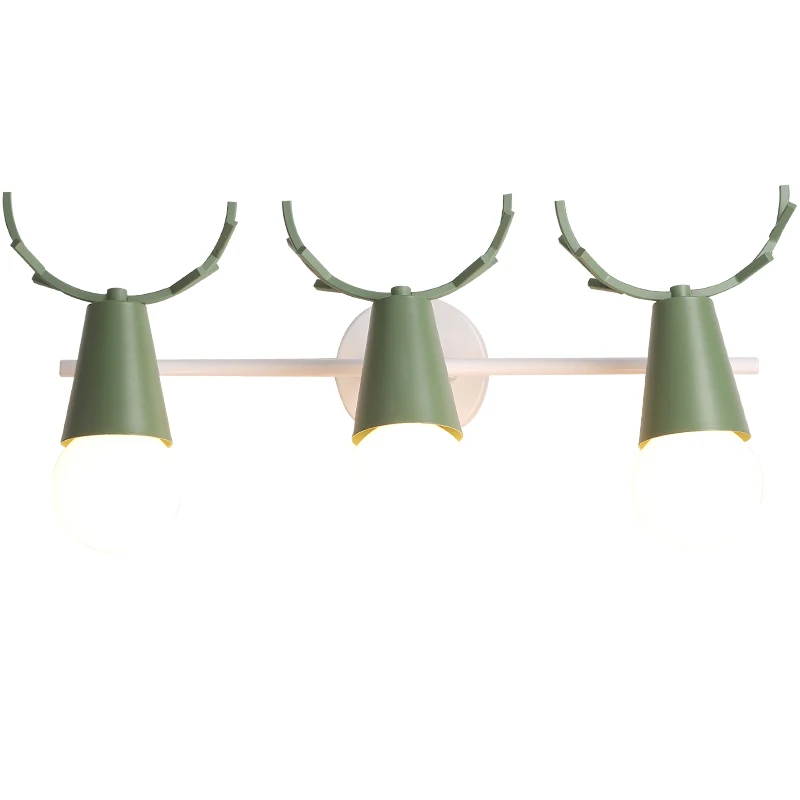 

Nordic Macaron Antlers Bedroom Wall lamps Modern simple Creative Foyer Aisle 1/2/3 Heads LED E27 Wall mounted lighting fixture