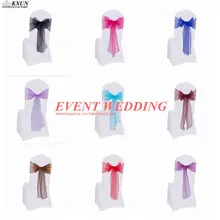 Лента на стул из органзы чехол для свадебного стула декоративный бант лента пояс галстук для свадьбы украшение для банкета