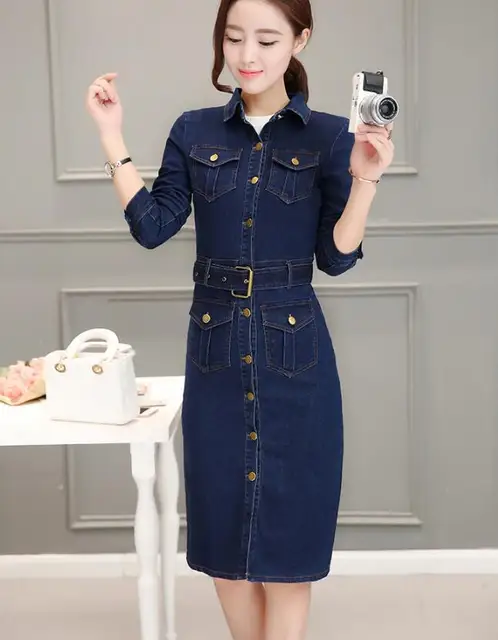 denim winter dress