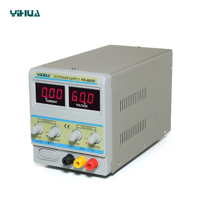 

YIHUA 605D DC Power Supply Adjustable 60V 5A Large Power For Laboratary Test