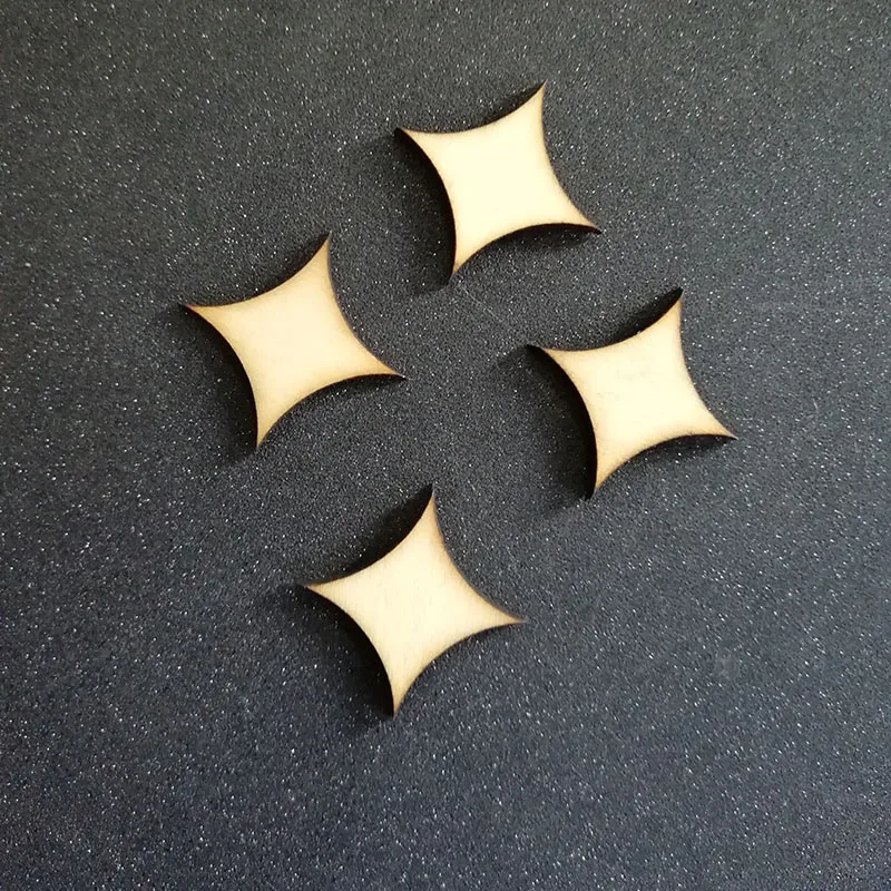 

100PCS Blank Unfinished Wood Star Earring Accessories Rustic Beads DIY Crafts Christmas Scrapbooking