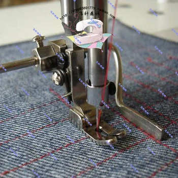 

Flat sewing machine auxiliary straight seam Double guide rod presser foot Left and right seam guide rod needle foot