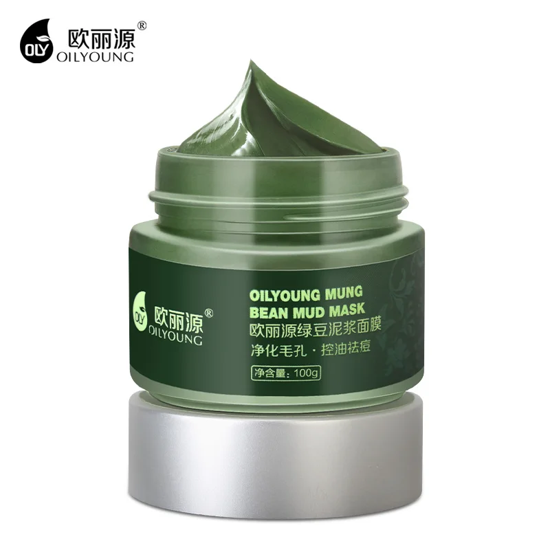

Blackhead Remover OILYOUNG Mung Bean Mud Mask Whitening Refreshing Acne Treatment Oil Control Shrink Pores Face Skin Care