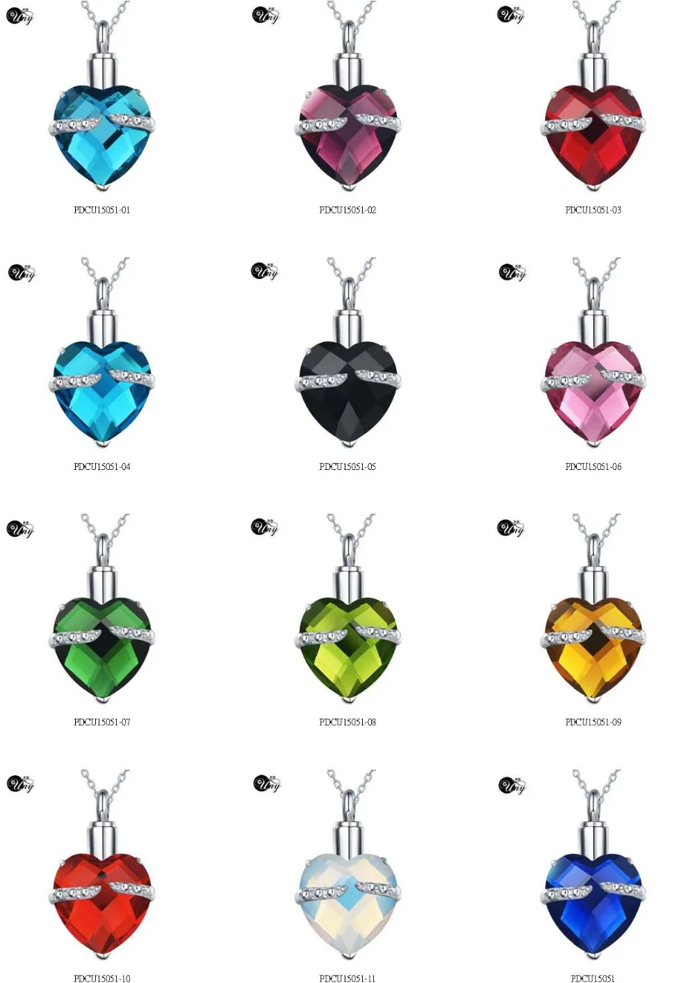 

UNY Ashes Urns Necklaces Pendants Blue Heart shape Cremation Jewelry Urn Necklace Pendant pet Memorial Pendant Urn Ash keepsake