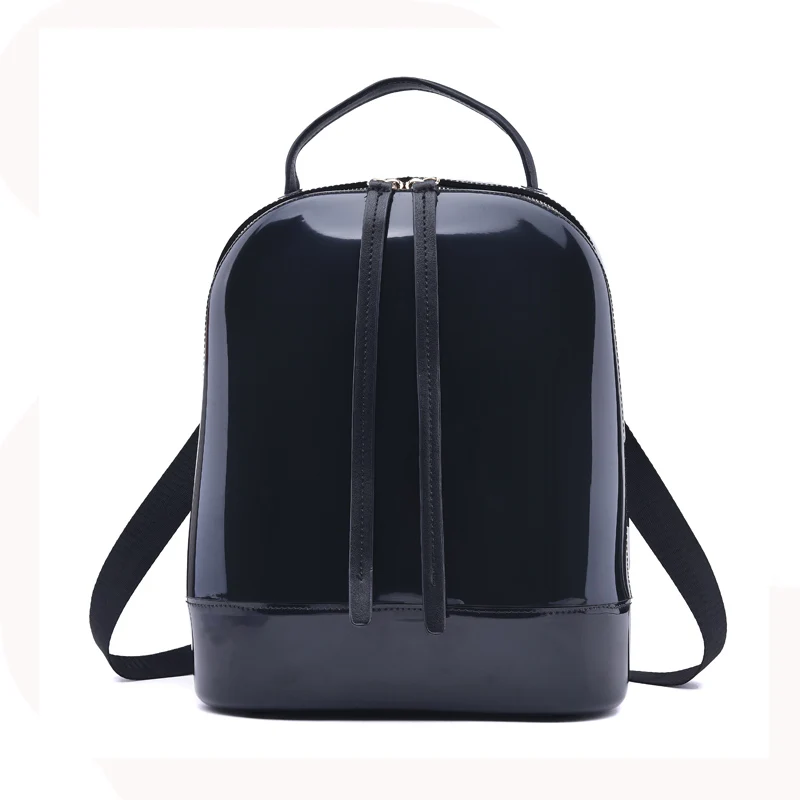 2017 New Brand PVC Jelly Backpack Summer Fashion Girl s Candy Color Backpack Teenagers Silicone Shoulder