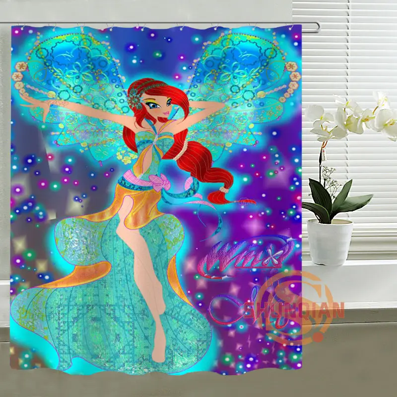 Nouveau winx club Tissu Imperméable Rideau De Douche salle de Bains ... Nouveau winx club Tissu Imperméable Rideau De Douche salle de Bains ...