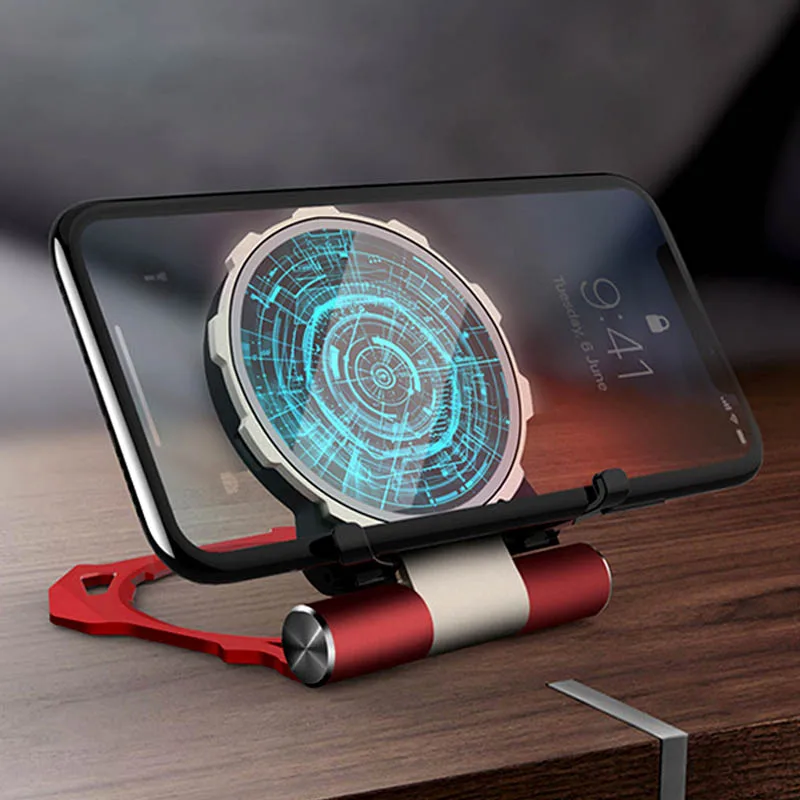 

Iron Man Metal QI Wireless Charger Stand Desktop Mobile Phone Charger For iPhone X Samsung S9 S8 10W Fast Charging Pad