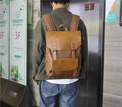 Мужской t-рюкзак из искусственной кожи, стильный рюкзак для мужчин, школьный, Повседневный, для путешествий