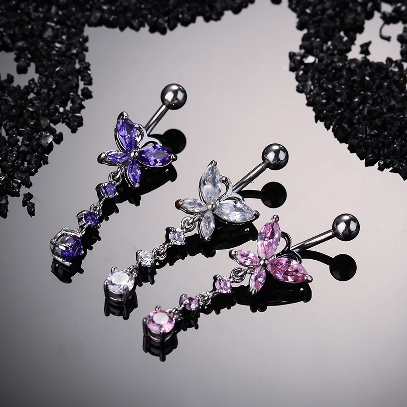 Female Navel & Belly Button Rings Body Jewelry Fashion Luxury Beauty