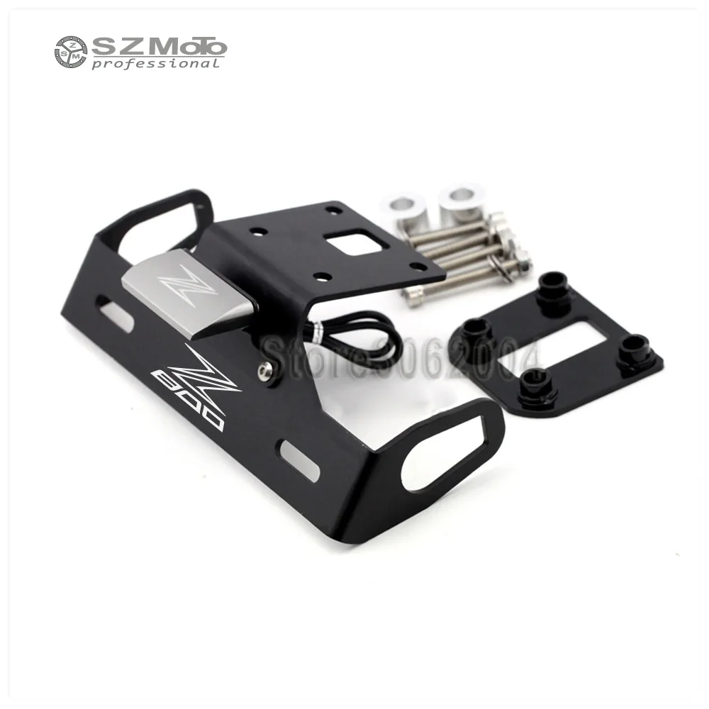 

For KAWASAKI Z800 Motorcycle Tail Tidy Fender Eliminator Registration License Plate Holderframe LED Light green 2014 2015 2016