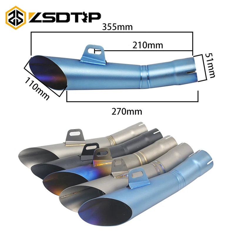 Универсальная выхлопная труба ZSDTRP для мотоцикла HP GP слипон Yamah YZF R6 Moto Escape