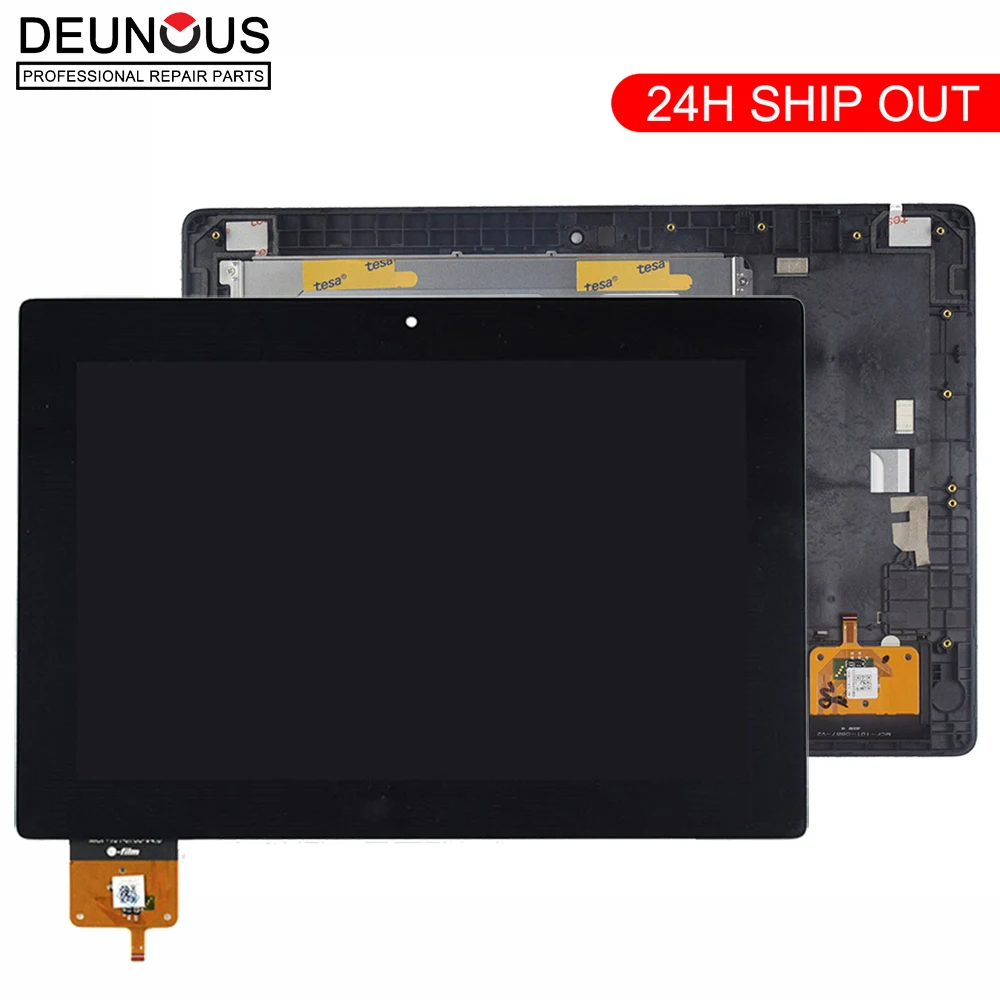Goede Nieuwe 10.1 inch Voor Lenovo IdeaTab S6000 BP101WX1 206 LCD Display Monitor met Touch Screen Digitizer Sensor Vergadering + Frame