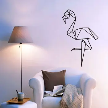 

Geometric Animal Crane Vinyl Wall Sticker Removable DIY Wall Stickers For Kids bedrooms Wall Baby Nursery Wall Art SA006