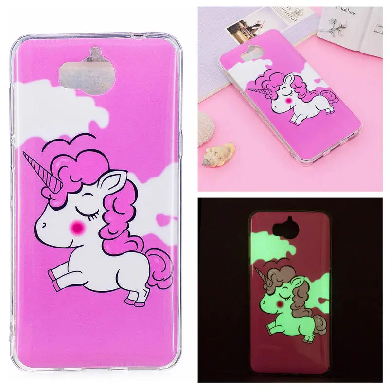

Huawei Y5 2017 MYA-L22 Case Luminous Animal Anime Silicon TPU Gel Back Cover Phone Case for Huawei Y5 2017 Y5III MYA-L22 MYA-L03
