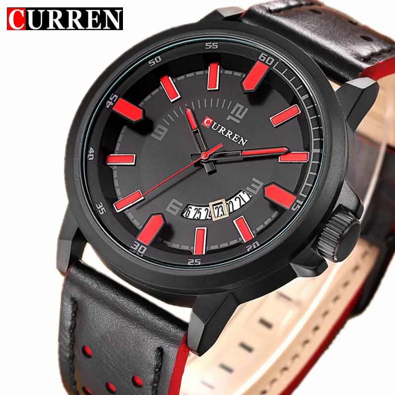 

CURREN 8228 Casual Watch Men Sports Watches Top Brand Luxury Analog Quartz Leather Strap Military Wrist Watch Relogio Masculino