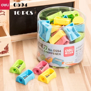 

Deli 10 PCS mini simple shape pencil sharpeners pencil roll pencil sharpener creative style