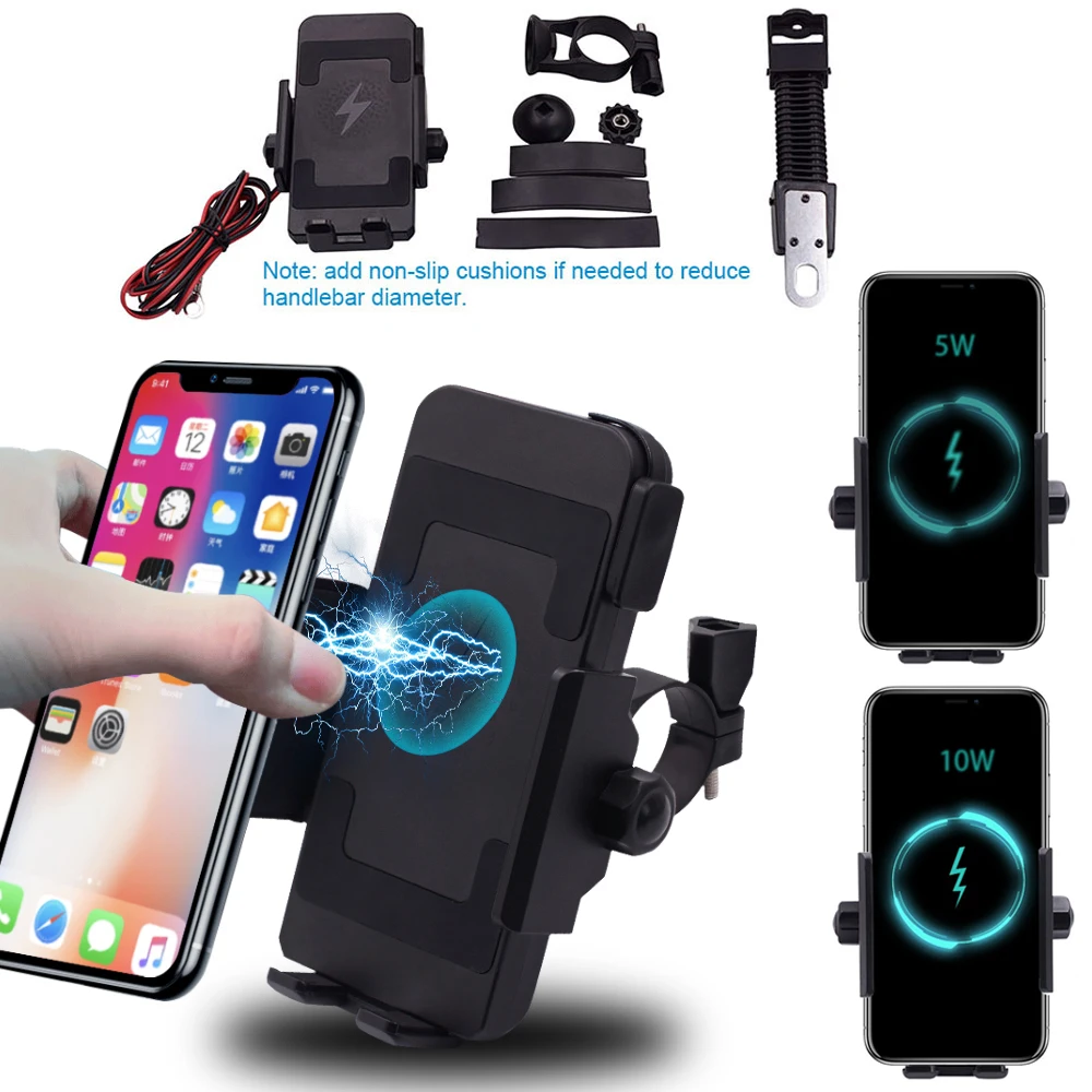 

Universal Wireless charging phone holder For BMW R1200GS YAMAHA MT07 MT09 MT10 Kawasaki z900 z1000 Motorbike Wireless charging