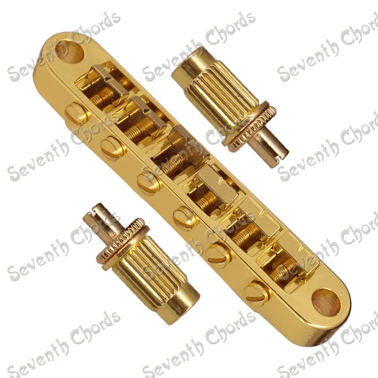 

A Set Gold 6 String Saddle Tune-O-Matic Bridge For LP Electric Guitar