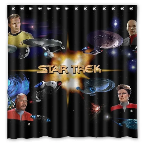 Aplysia Star Trek Design Bathroom Shower Curtain Waterproof&Mildewproof