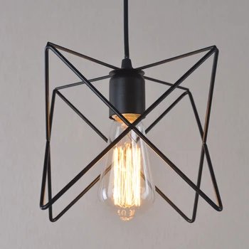 

Edison Nordic Modern Star Design Industrial Black Iron Fixture Ceiling Lamp Pendant Light Cafe Bar Droplight Hall Haning Light