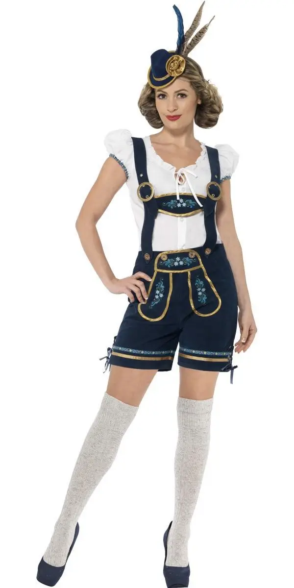 

2019 New Women Sexy Lederhosen Costume Oktoberfest Beer Girl Bar Waiter Fancy Dress Beer Maid Clothing